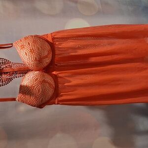 Elegant Lace Women’s Intimate in Vibrant Orange by Daisy Fuentes